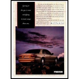 1995 Mazda Millenia Sedan Vintage Print Ad Sea Shore Waves Breaking Wall Art